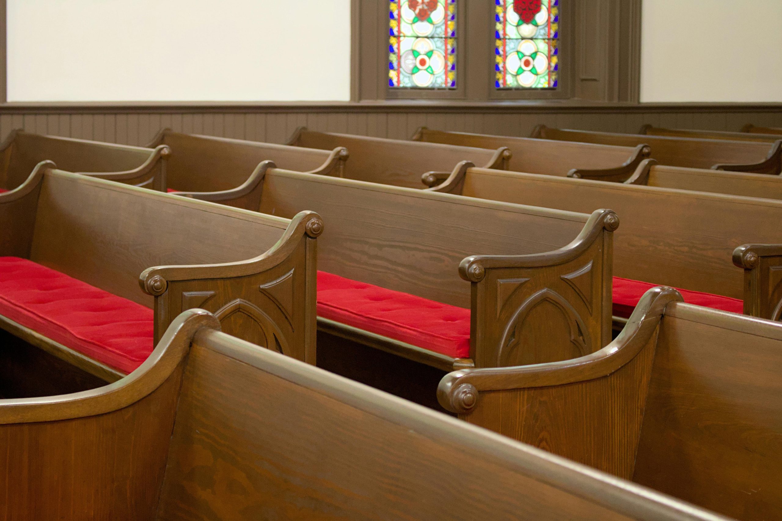 Pews inside the church | Image Source: Pexels